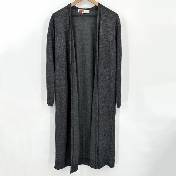 Free People Beach Bicoastal Cardigan Midi Duster in Charcoal Gray Size X-Small - Picture 4 of 12